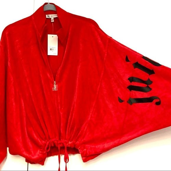 Juicy Couture Astor Track Velour Batwing Jacket Size M - Picture 2 of 5